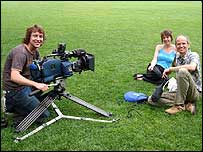 Heidi and film crew
