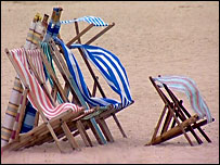 Deckchairs on Great Yarmouth's Central Beach