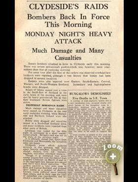 Scotsman newspaper during the war
