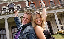 Picture: Jake and Holly at the Fame Academy