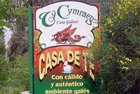 Casa de Tè - arwydd Tŷ Te Cymraeg, Gaiman, Patagonia