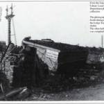 The remaining half of the Lodge Terrace Air Raid Shelter after it had been hit by a bomb on May 24th 1943 - the other half had been completely demolished.  (Photograph from Sunderland City Library Local Studies Department photograph collection)