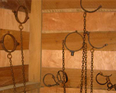 Shackles used on slaves