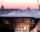The Pentagon building in Washington after the September 11 attacks