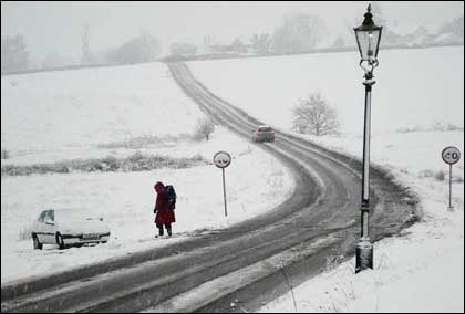 Road across the common in Malvern by Andy