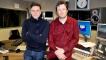 Ricky Ross pictured with Richmond Fontaine's Willy Vlautin.