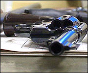 Seized gun