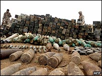 Armas encontradas no Iraque