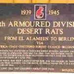 A "Desert Rats" plaque outside the Stanford Battle Area.Thetford Forest is amongst its impressive geographical battle honours.The divison trained around Stanford,Tottington and West Tofts from Jan-May 1944.There is no permanent recognition of the deserted villages.Only Tottington's war memorial stands alone by a Breckland road . A "Desert Rats" plaque outside the Stanford Battle Area.Thetford Forest is amongst its impressive geographical battle honours.The divison trained around Stanford,Tottington and West Tofts from Jan-May 1944.There is no permanent recognition of the deserted villages.Only Tottington's war memorial stands alone by a Breckland road .