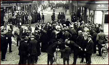 Image of the scene at Church Street after Kevin Barry’s arrest