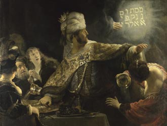 NG6350 Rembrandt, Belshazzar's Feast, about 1635 (c) The National Gallery, London