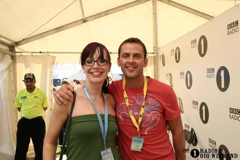 Scott Mills in the signing tent