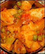 Picture: Potatoes and peas.