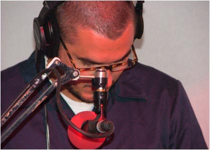 Zane Lowe backstage at Hyde Park