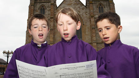 Choirboys from St Peter's Cathedral, Belfast