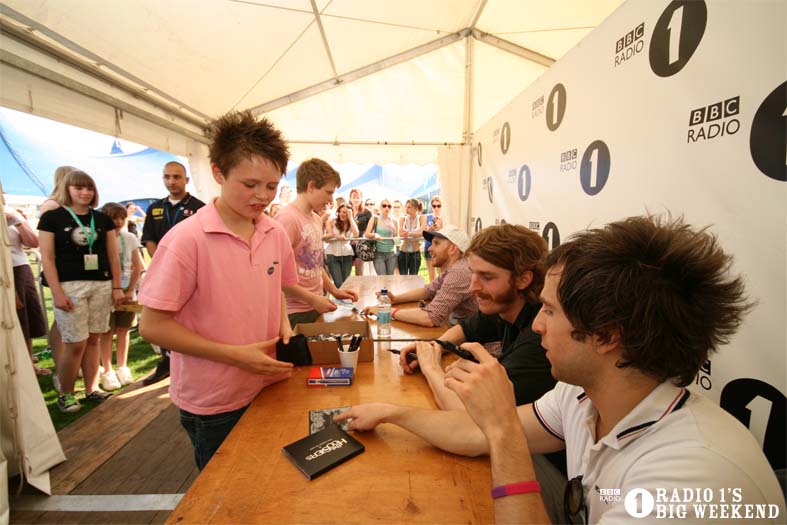 Signing sessions with The Hoosiers