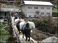 Crossing a bridge