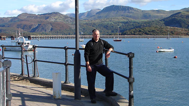 Derek enjoying the views over the harbour