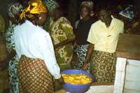 Women distributing hand made soap