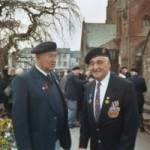 Jim Jolly (left) and Pat Kelly (right), respectively Branch Secretary and Treasurer of the West Cumbria Branch of the Normandy Veterans Association. This photograph was taken at the Commemorative Service at St Nicholas' Church Gardens, Whitehaven, Cumbria, 11 November 2003. Jim Jolly (left) and Pat Kelly (right), respectively Branch Secretary and Treasurer of the West Cumbria Branch of the Normandy Veterans Association. This photograph was taken at the Commemorative Service at St Nicholas' Church Gardens, Whitehaven, Cumbria, 11 November 2003.