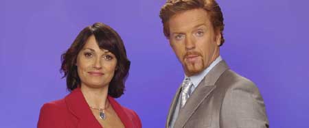 Our top newscasting team, Beatrice and Benedick
