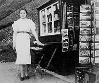 Ina Moore outside Nellie McClelland's shop in 1937. Click on the picture to view full size