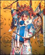 Performer from the Beijing Opera in theatrical dress