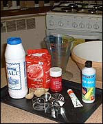 Picture: Equipmenet needed to make the heart fridge magnets