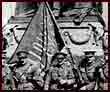 Image of army officers with a captured Republican flag