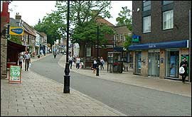 Pic: Thetford's shopping centre.