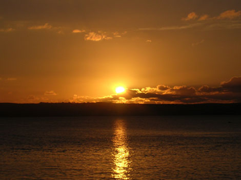 Sunset over Penzance and Newlyn