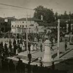 Mirano Square in Mirano, Italy, where 600 Germans with 8 field guns surrendered on 29th April 1945. Leo Pavan, a civilian living in Mirano took this photograph. Mirano Square in Mirano, Italy, where 600 Germans with 8 field guns surrendered on 29th April 1945. Leo Pavan, a civilian living in Mirano took this photograph.