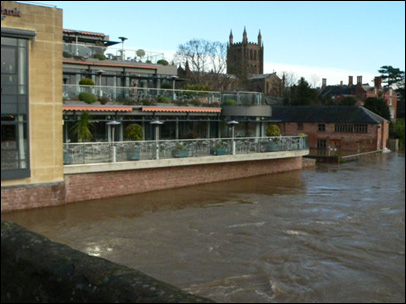 The River Wye floods in January 2008