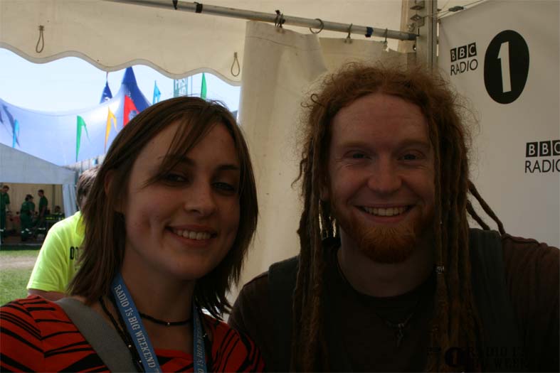 Newton Faulkner in the signing tent