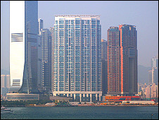 香港西九龙填海区的豪宅群(18/10/2010)