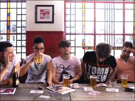 Enjoying a pint