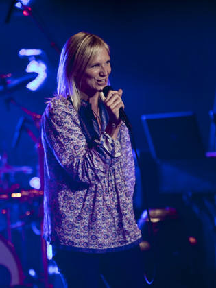 Jo Whiley gets the audience revved up