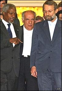 Kofi Annan ve Ali Laricani
