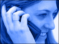 Woman talking on a mobile phone