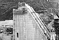 First section of dam wall appears