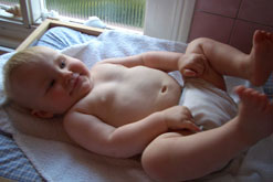 baby in a nappy