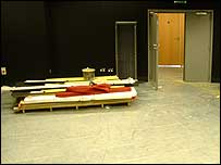Pic: An empty TV studio.
