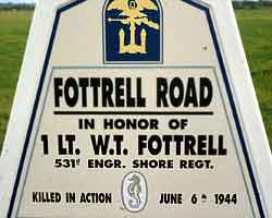 Road names around the Utah beach are all called after servicemen who fell on D-Day