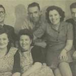 Left to Right - Back, Hughie Mitchell, Johnny Byrne, Elizabeth and Edwin Grosvenor - Front, Eve Byrne, Doris Mitchell.  Circa 1941