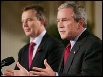 जॉर्ज बुश और टोनी ब्लेयर