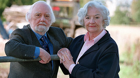 Phil Archer (Norman Painting) and Jill Archer (Patricia Greene) from The Archers