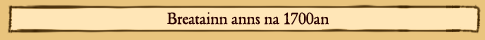 Breatainn anns na 1700an