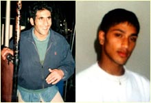 Photographs of two of the Tipton Taliban suspects, Shafiq Rasul (left) and Ruhal Ahmed (right).