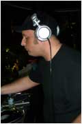 Behind the decks