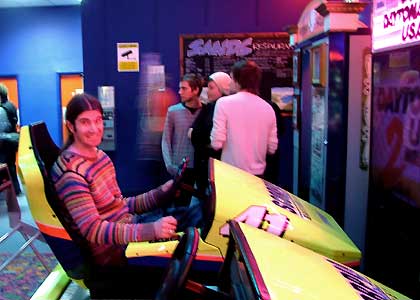 Ron hits the arcade